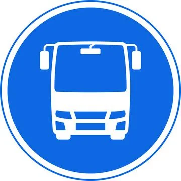 Traffic signs permitting specific types of vehicles. Mandatory signs vector Stock Illustration