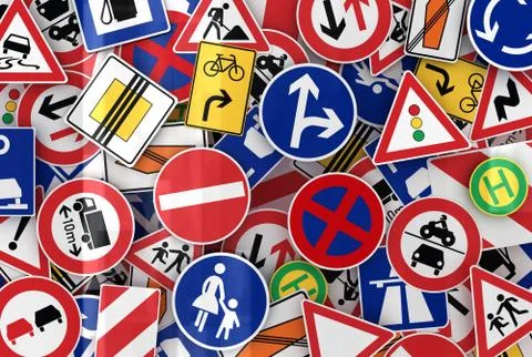 Traffic signs Stock Photos