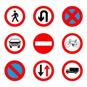 Traffic Signs Set Stock-Illustration