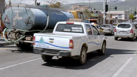 Traffic situation in Riobamba Ecuador Stock Footage 123509143