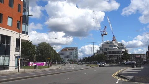 Traffic in Slough Stock Footage 114377514