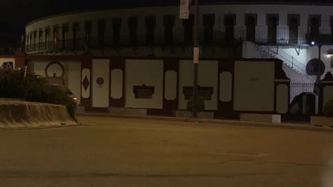  Traffic in Spanish roundabout Stock Footage 186089557