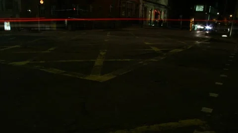 Traffic speeding through crossroads in Birmingham. Stock Footage 64709401