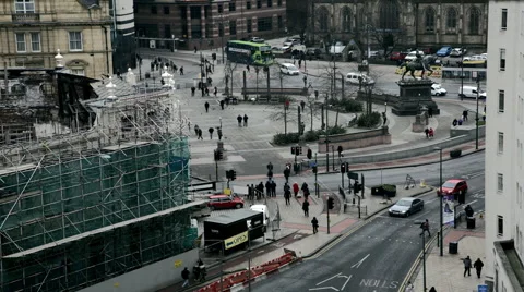 Traffic square time lapse Video stock 68680202