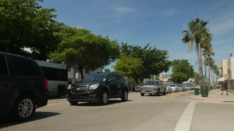 Traffic stands at the crossing Stock Footage 63279970