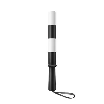 Traffic Stick Vector. Policeman Or Officer Traffic Control Regulation Equipment Illustration