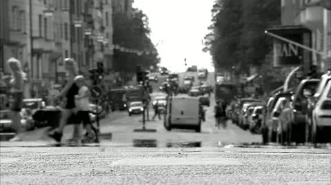 Traffic in Stockholm Stock Footage 11288161