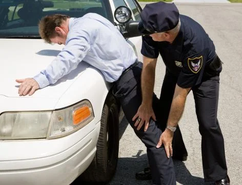 Traffic Stop - Pat Down Stock Photos