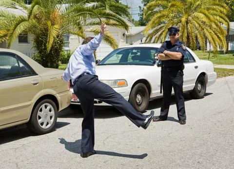 Traffic Stop - Sobriety Test Foto stock