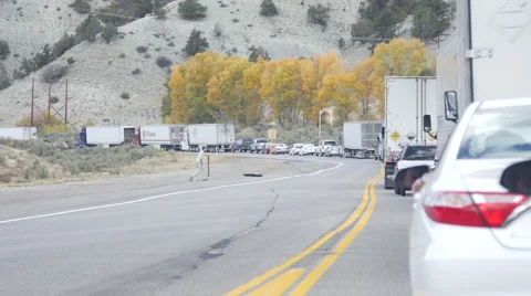 Traffic stopped on road Video stock 68743413