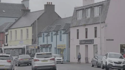 Traffic in Stornaway Stock Footage 159423616