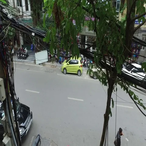 Traffic On the Street Below Stock Footage 69397996