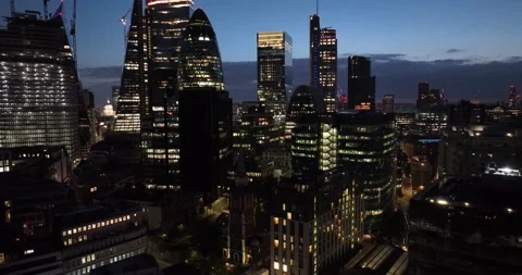 Traffic street between skylines against cloudy sky Video stock 201449207