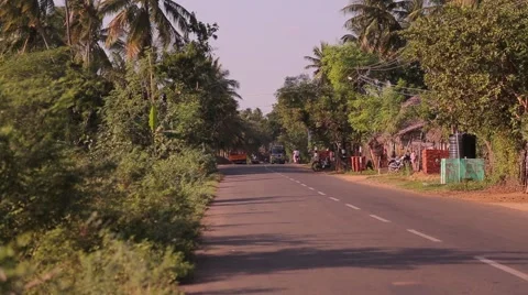 Traffic on a street in India Stock Footage 49322068