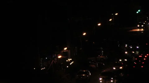 Traffic on street by nighttime Video stock 45637452
