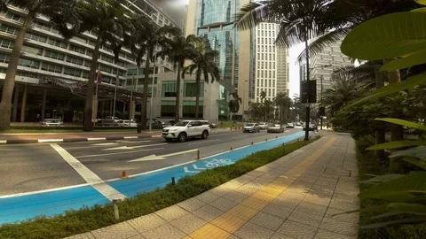 Traffic on the streets of Kuala Lumpur Stock Footage 104746331