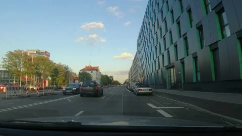 Traffic on the streets of Munich Stock Footage 225907567