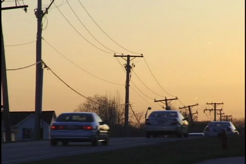 Traffic at Sunset Stock Footage 298617