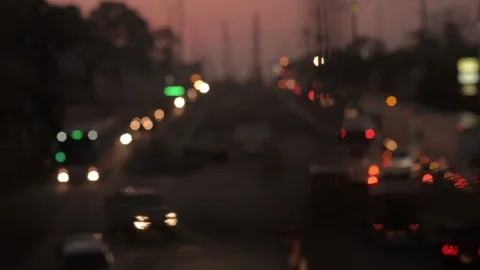 Traffic At Sunset Video stock 85620765
