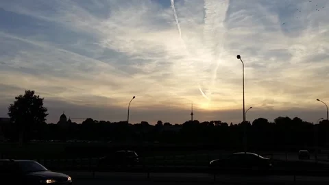 Traffic on the Sunset Stock Footage 167460175