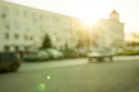 Traffic at sunset Stock Photos