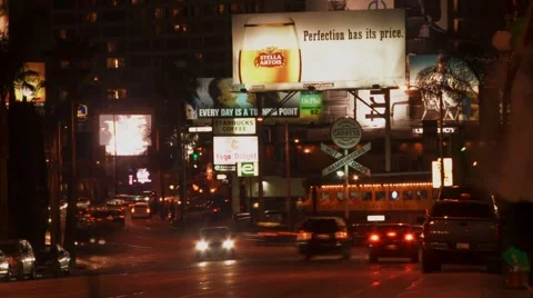 Traffic, Sunset Strip Stock Footage 933850