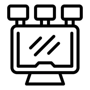 Traffic supervision icon outline vector. Logistics development project Illustrazione stock