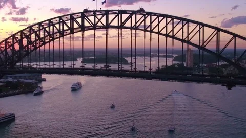 Traffic on Sydney Harbour Bridge Stock Footage 72607699