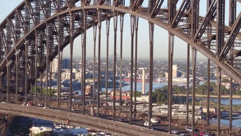 Traffic on Sydney Harbour Bridge Stock Footage 72608747