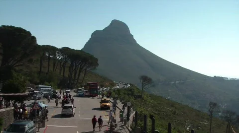 Traffic at Tabletop Mountain Stock Footage 776846