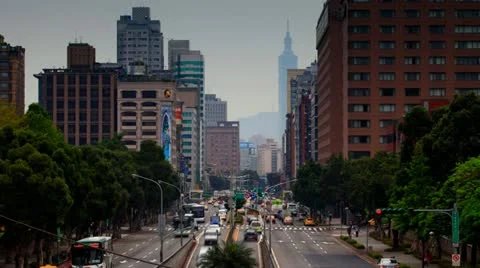 Traffic Taipei Stock Footage 10877394