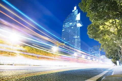 Traffic through downtown Stock Photos