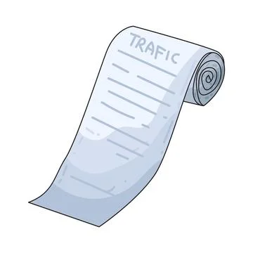 Traffic ticket illustration Stock Illustration