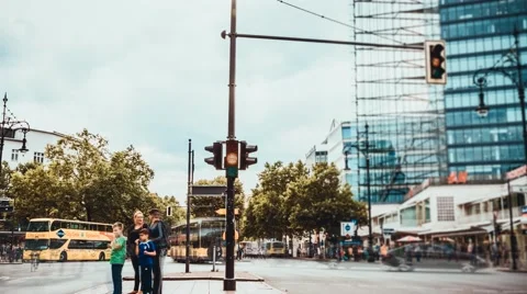 Traffic time-lapse at berlin Stock Footage 63629189