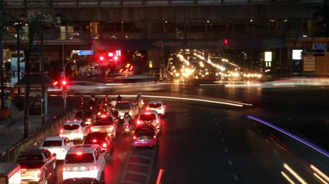 Traffic - time lapse Stock Footage 60676137