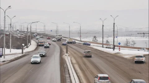 Traffic Time Lapse Video stock 60693785