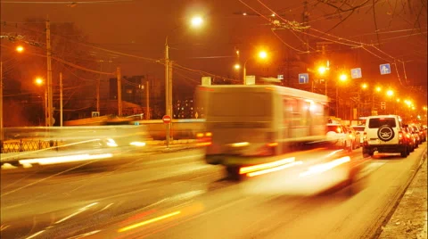 Traffic Time Lapse Stock Footage 61022433