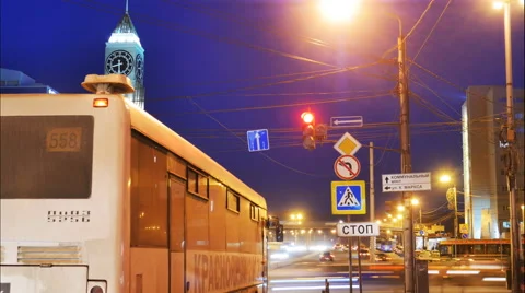 Traffic Time Lapse Stock Footage 61959191