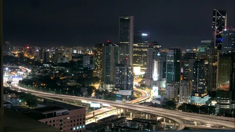 Traffic Time Lapse Video stock 86184873