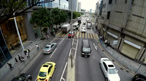 Traffic Time Lapse, Hong Kong Stock Footage