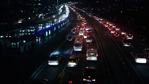 Traffic Time Lapse, Intensive Traffic in the streets of Turkey. Traffic serial Stock Footage 82380463
