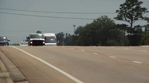 Traffic, time lapse, long line revealed over hill, Tallahassee, Florida Stock Footage 41312787