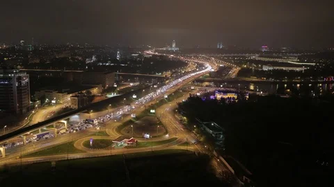 Traffic Time Lapse - Moscow Video stock 74754658