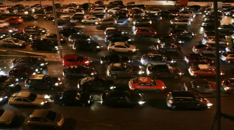 Traffic time lapse night fast short Stock Footage 585234
