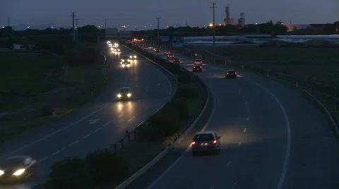 Traffic time lapse by night Vidéo 305841