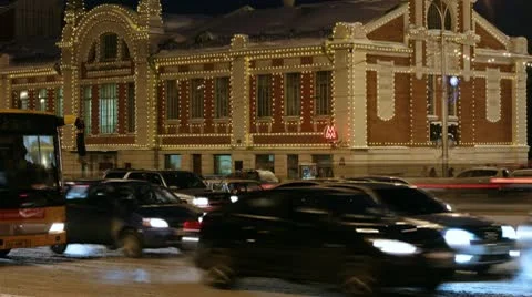 Traffic time lapse pl. Lenina 動画素材 9958369