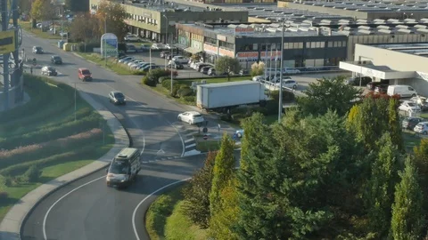 Traffic Time lapse on Roundabout Stock Footage 118519134