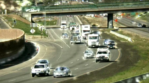 Traffic time lapse shot with 3-D after effects Stock Footage 115539