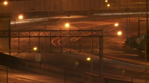 Traffic Time Lapse slow shutter.  2012 Stock Footage 21930060