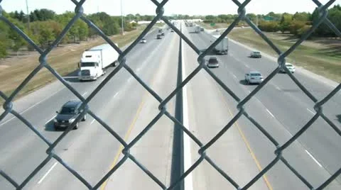 Traffic Timelapse Above Highway Stock Footage 12615239